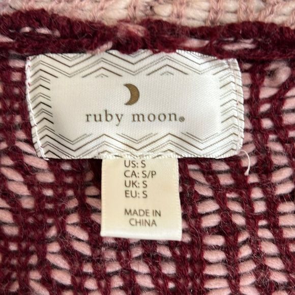 Ruby Moon Anthropologie Open Front Knit Wool Cardigan - Picture 6 of 8